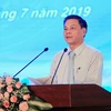 Chủ tịch Ủy ban Nhân dân thành phố Nguyễn Văn Tùng phát biểu tại hội nghị. (Ảnh: An Đăng/TTXVN)