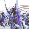 Vũ công biểu diễn tại Lễ hội hóa trang Caribbean Carnival Toronto, Canada, ngày 3/8/2019. (Ảnh: THX/TTXVN)
