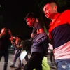 Đêm 30/9, hai nghi phạm trong vụ giết nam sinh 18 tuối lái Grab là Đinh Văn Giáp và Đinh Văn Trường đã được di lý về Hà Nội để đấu tranh làm rõ hành vi phạm tội. (Ảnh: PV/Vietnam+) 