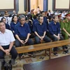 Các bị cáo tại phiên tòa ngày 21/5/2018. (Ảnh: Thành Chung/TTXVN)