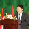 Phó giáo sư, tiến sỹ Huỳnh Thanh Công, Đại học quốc gia TPHCM phát biểu khai mạc hội thảo. (Ảnh: Hồng Hiếu/TTXVN)