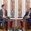 Thủ tướng Chính phủ Nguyễn Xuân Phúc tiếp Phó Chủ tịch Tập đoàn Samsung Lee Jae-yong. (Ảnh: Thống Nhất/TTXVN)