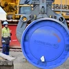 Công trình xây dựng đường ống dẫn khí Dòng chảy phương Bắc 2 ở Lubmin, Đức. (Ảnh: AFP/TTXVN)