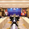 Quang cảnh Hội nghị trực tuyến Hội đồng Chính trị-An ninh ASEAN lần thứ 21 tại điểm cầu Trung tâm Hội nghị quốc tế (Hà Nội) ngày 24/6/2020. (Ảnh: Văn Điệp/TTXVN)