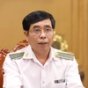 Phó Tổng Kiểm toán Nhà nước Nguyễn Tuấn Anh trả lời phỏng vấn các cơ quan thông tấn, báo chí. (Ảnh: Văn Điệp/TTXVN)