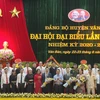 Ban Chấp hàng Đảng bộ huyện Văn Bàn nhiệm kỳ 2020-2025 ra mắt đại hội. (Ảnh: Quốc Khánh/TTXVN)