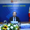 Thứ trưởng Bộ Ngoại giao Nguyễn Quốc Dũng, Trưởng SOM ASEAN Việt Nam chủ trì cuộc họp. (Ảnh: Lâm Khánh/TTXVN)