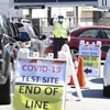 Một điểm xét nghiệm COVID-19 ở Los Angeles, California, Mỹ, ngày 21/7/2020. (Nguồn: AFP/TTXVN)