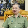 Bộ trưởng Bộ Công an Tô Lâm trả lời phỏng vấn phóng viên Thông tấn xã Việt Nam. (Ảnh: Doãn Tấn/TTXVN)