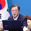 Tổng thống Hàn Quốc Moon Jae-in phát biểu tại Seoul. (Nguồn: Yonhap/TTXVN)