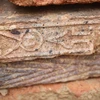 Hoa văn trên gạch của mộ gạch cổ xã Gia Thủy, Huyện Nho Quan, tỉnh Ninh Bình. (Ảnh: Hải Yến/TTXVN)