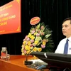 Ông Dương Trung Ý, Phó Giám đốc Học viện Chính trị Quốc gia Hồ Chí Minh phát biểu tại buổi lễ. (Ảnh: Phương Hoa/TTXVN)