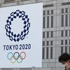 Biểu tượng Olympic Tokyo 2020 tại Tokyo, Nhật Bản, ngày 25/3/2020. (Nguồn: THX/ TTXVN) 