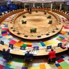 Toàn cảnh hội nghị thượng đỉnh EU tại Brussels, Bỉ, ngày 17/7/2020. (Ảnh: AFP/ TTXVN)