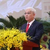 Ông Nguyễn Văn Lợi, Bí thư Tỉnh ủy Bình Phước khóa X tái đắc cử Bí thư Tỉnh ủy khóa XI, nhiệm kỳ 2020-2025. (Ảnh: Sỹ Tuyên/TTXVN)