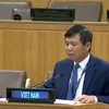 Đại sứ Đặng Đình Quý đại diện các nước ASEAN phát biểu. (Ảnh: Khắc Hiếu/TTXVN)