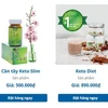 Bộ sản phẩm Keto Slim được bày bán trên website. Ảnh chụp màn hình.