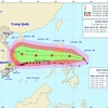 Hình ảnh vị trí và đường đi của bão Vamco. (Nguồn: nchmf.gov.vn)