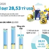 [Infographics] Thu hút vốn đầu tư nước ngoài năm 2020 đạt 28,53 tỷ USD