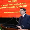 Trưởng Ban Tổ chức Trung ương Phạm Minh Chính phát biểu chỉ đạo hội nghị. (Ảnh: Văn Điệp/TTXVN)