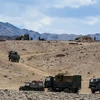 Xe quân sự của Ấn Độ tại khu vực Ladakh. (Nguồn: AFP)