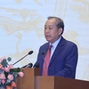 Phó Thủ tướng Thường trực Trương Hoà Bình phát biểu khai mạc. (Ảnh: Thống Nhất/TTXVN)