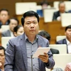 Đại biểu Quốc hội tỉnh Đắk Lắk Ngô Trung Thành phát biểu. (Ảnh: Dương Giang/TTXVN)
