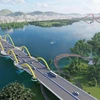 Cầu Cửa Lục 1 nối đôi bờ vịnh Cửa Lục sẽ giảm tải cho cầu Bãi Cháy, kết nối thuận lợi các khu vực thành phố Hạ Long. (Nguồn: quangninh.gov)