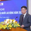 Tổng Giám đốc TTXVN Nguyễn Đức Lợi phát biểu khai mạc Hội nghị. (Ảnh: Hoàng Hiếu/TTXVN)