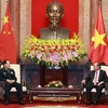 Chủ tịch nước Nguyễn Xuân Phúc tiếp Bộ trưởng Quốc phòng Trung Quốc Ngụy Phượng Hòa. (Ảnh: Thống Nhất/TTXVN) 