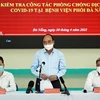 Chủ tịch nước Nguyễn Xuân Phúc phát biểu tại buổi làm việc tại Bệnh viện phổi Đà Nẵng. (Ảnh: Thống Nhất/TTXVN) 