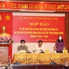 Quang cảnh buổi họp báo công bố kết quả bầu cử của tỉnh Quảng Ninh. (Ảnh: Văn Đức/TTXVN)