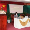 Bí thư Tỉnh ủy Bình Phước ông Nguyễn Văn Lợi phát biểu chỉ đạo Hội nghị. (Ảnh: Sỹ Tuyên/TTXVN)