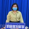 Bà Trần Hồng Thắm, Giám đốc Sở Giáo dục và Đào tạo thành phố Cần Thơ. (Ảnh: Ánh Tuyết/TTXVN) 