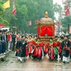 Rước kiệu trong lễ hội Năm làng Mọc. (Nguồn: sovhtt.hanoi.gov.vn)