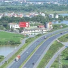 Giao thông thông thoáng trên cao tốc Pháp Vân-Cầu Giẽ (thuộc huyện Thanh Trì). (Ảnh: Hoàng Hiếu/TTXVN) 