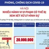 Nhiều hành vi vi phạm phòng, chống dịch có thể bị xét xử lý hình sự