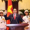 Thủ tướng Phạm Minh Chính tuyên thệ nhậm chức trước Quốc hội, đồng bào và cử tri cả nước. (Ảnh: Dương Giang/TTXVN) 