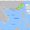 Hình ảnh vị trí, đường đi của áp thấp nhiệt đới. (Nguồn: nchmf.gov.vn)