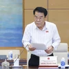 Trưởng ban Dân nguyện thuộc Ủy ban Thường vụ Quốc hội Dương Thanh Bình trình bày báo cáo. (Ảnh: Doãn Tấn/TTXVN)