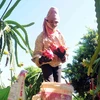 Thu hoạch thanh long ruột đỏ tại xã Phổng Lái (Thuận Châu, Sơn La). (Ảnh: Quang Quyết/TTXVN)
