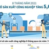 [Infographics] Chỉ số sản xuất công nghiệp tăng 5,6% trong 8 tháng