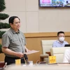 Thủ tướng Phạm Minh Chính phát biểu kết luận cuộc họp. (Ảnh: Dương Giang/TTXVN) 