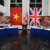 Hình ảnh buổi lễ ký kết tại Trường Quốc tế Việt Nam. (Nguồn: Vietnam+)