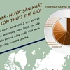 [Infographics] Việt Nam là nước sản xuất càphê lớn thứ hai thế giới
