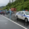 Cảnh sát giao thông thành phố Đà Nẵng tổ chức dẫn đường cho các đoàn xe máy để đảm bảo an toàn khi đi qua địa phận thành phố. (Ảnh: Quốc Dũng/TTXVN) 