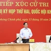 Thủ tướng phát biểu tại buổi tiếp xúc cử tri thành phố Cần Thơ theo hình thức trực tuyến. (Ảnh: Dương Giang/TTXVN) 