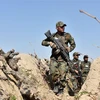 Lực lượng an ninh Afghanistan tham gia chiến dịch chống phiến quân Taliban tại huyện Zhari, tỉnh Kandahar. (Ảnh: THX/TTXVN) 