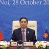Thủ tướng Phạm Minh Chính phát biểu tại Hội nghị cấp cao ASEAN-Nga lần thứ 4. (Ảnh: Dương Giang/TTXVN) 