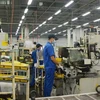 Công nhân làm việc tại Khu Công nghiệp Linh Trung 1. (Ảnh: Hồng Pha/TTXVN phát.)